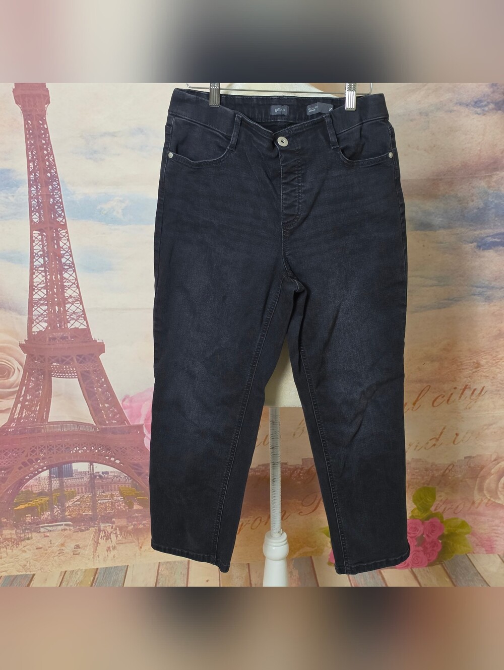 J. Jill High-Rise Cropped Jeans in Black